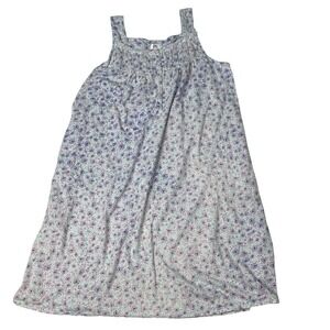 Aria Collection Floral Nightgown Womens XL Cotton Lace Trim Cottagecore Sleep
